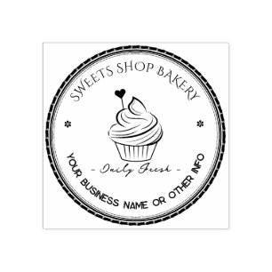 Custom Stamp Rubber Elegant Homemade Bakery Logo