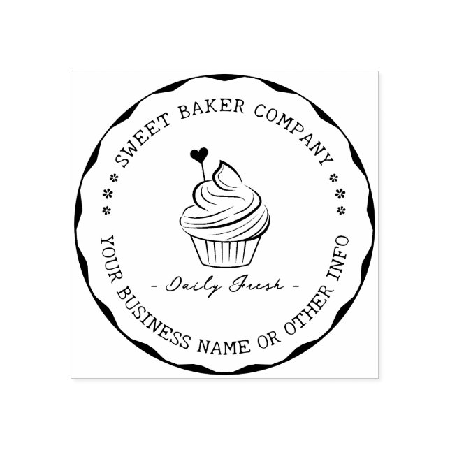 Custom Stamp Rubber | Elegant Homemade Bakery Logo (Imprint)