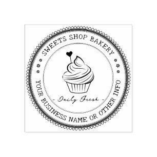 Custom Stamp Rubber Elegant Homemade Bakery Logo