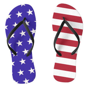 Custom Star and Stripes American Colours Flip Flops