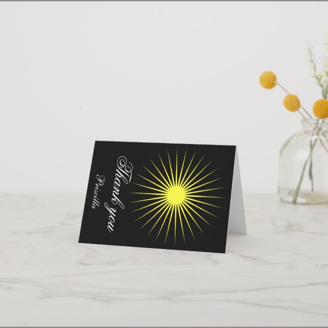 Custom Star Shine Personalised Thank You Card (Front)
