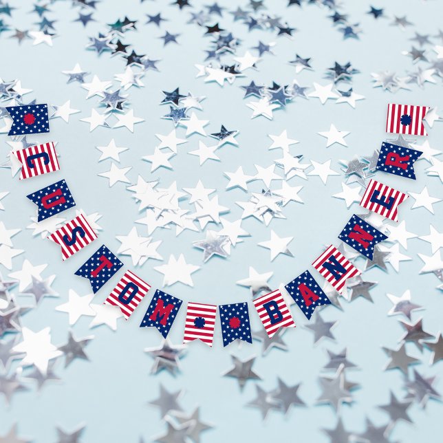 Custom Stars Stripes 4th of July Patriotic Banner (Custom Stars Stripes 4th of July Patriotic Banner)