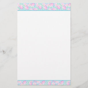 Custom Stationery, Notepaper Roses and Butterflies Stationery