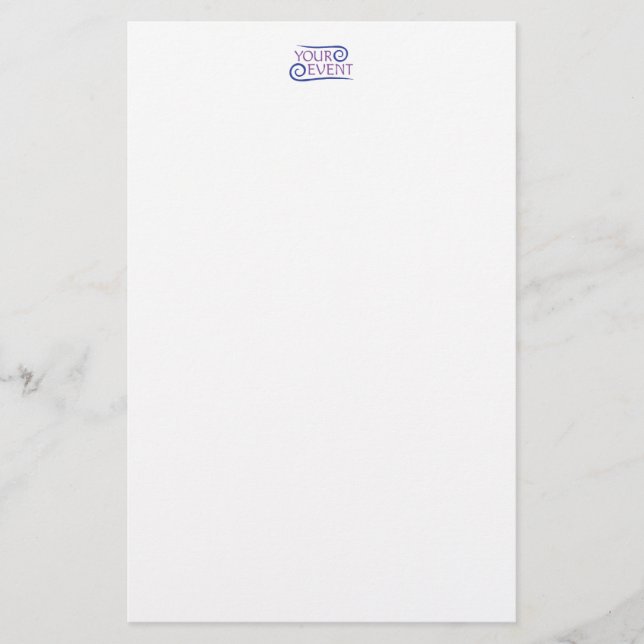 Custom Stationery Paper with Company Event Logo (Front)