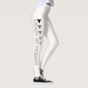 Custom Stay In Shape Fitness White Leggings