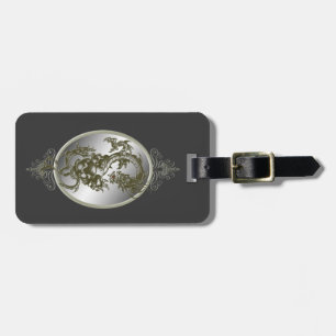 Custom Steel Dragon Luggage Tag