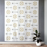 Custom Step & Repeat two Logo Event Backdrop Tapestry<br><div class="desc">Market your business with this custom step and repeat logo backdrop,  two logos design,   great sponsors backdrop for corporate events,  tradeshows,  red carpets,  craft fairs,  private events and more. 
Select "Click to customise further" to adjust the size of the logo or background colour.</div>