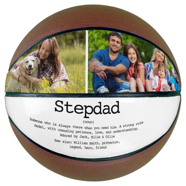 Custom Stepdad Definition Photo Basketball (Front)