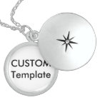 Custom Sterling Silver Round Necklace
