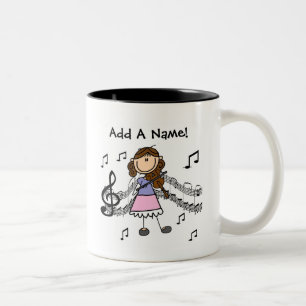 Custom Stick Figure Girl Violin Player Mug