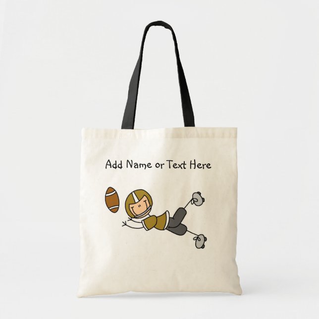 Custom Stick Figure Gold Football Player  Bag (Front)