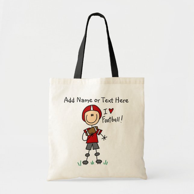 Custom Stick Figure Red Football Player  Bag (Front)