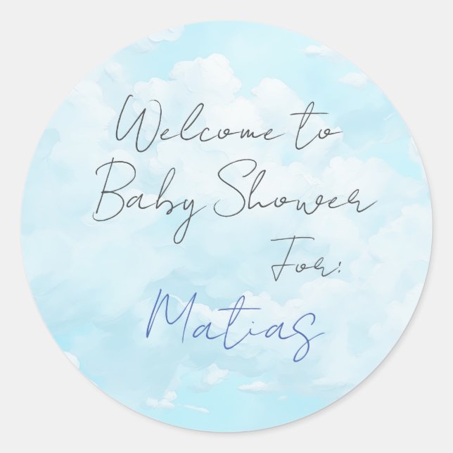 Custom Sticker Baby Shower (Front)