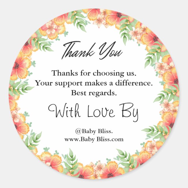 custom sticker labels, business sticker labels (Front)