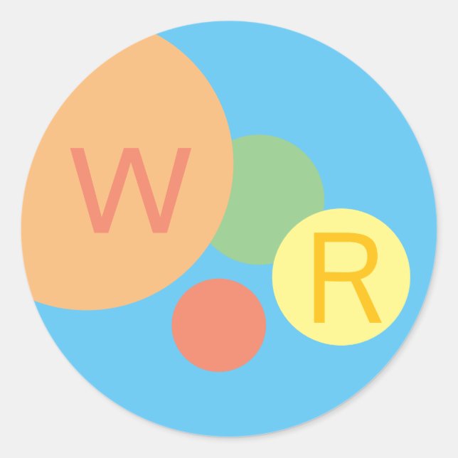 custom Sticker pastel rainbow confetti circles fun (Front)