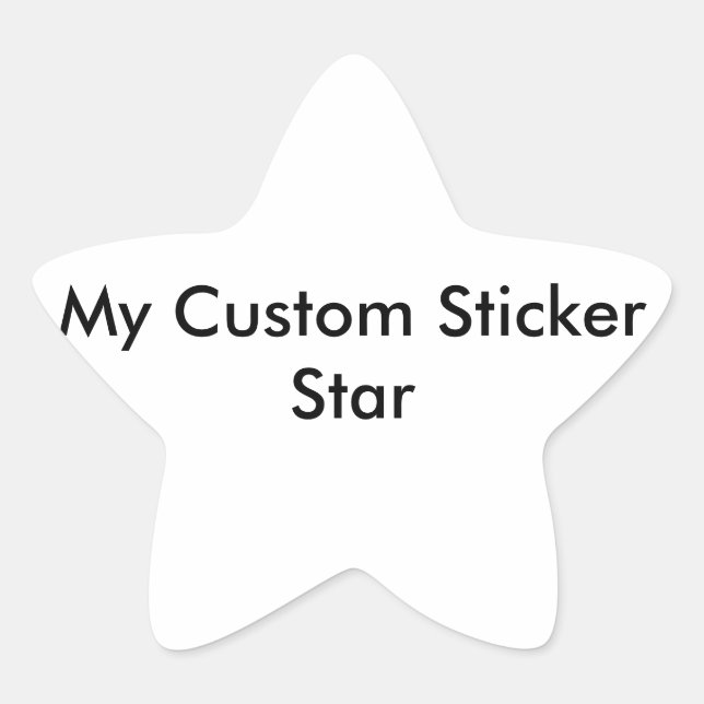 Custom Sticker - Star Shaped (Front)