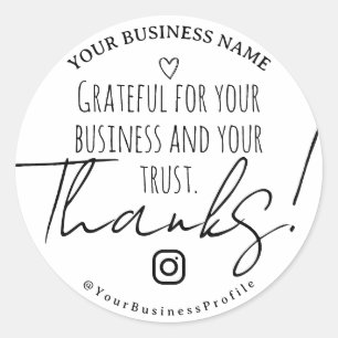 Custom Stickers for Thanking Customers