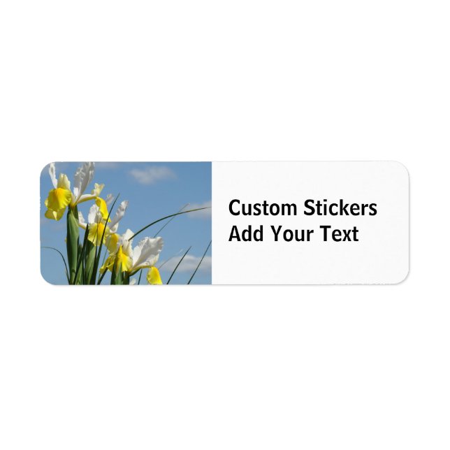 Custom Stickers Labels Add Your Text Irises (Front)