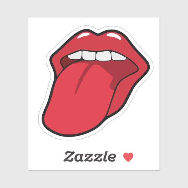 Custom Stickers, Mouth with Tongue Sticking out (Sheet)