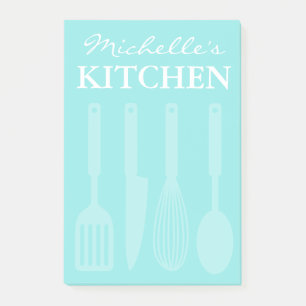 Custom sticky notes with kitchen cooking utensils