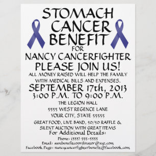 Custom Stomach Cancer Benefit Flyer