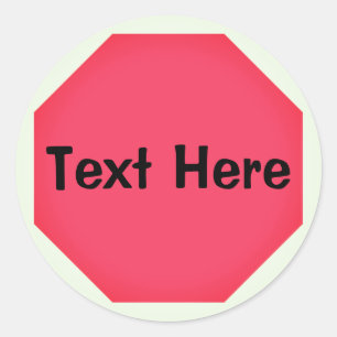 Custom Stop Sign Emoji Classic Round Sticker