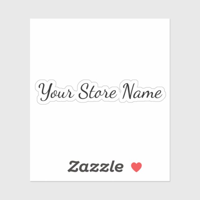 Custom Store Name In Calligraphy (Sheet)