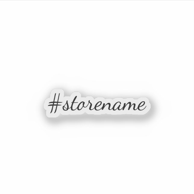 Custom # Store Name in Cursive (Front)