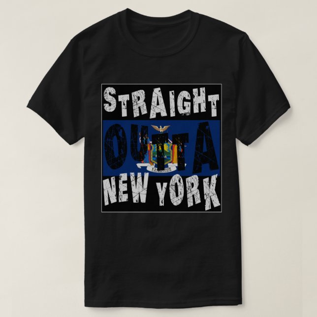 CUSTOM Straight Outta New York Meme Tee (Design Front)