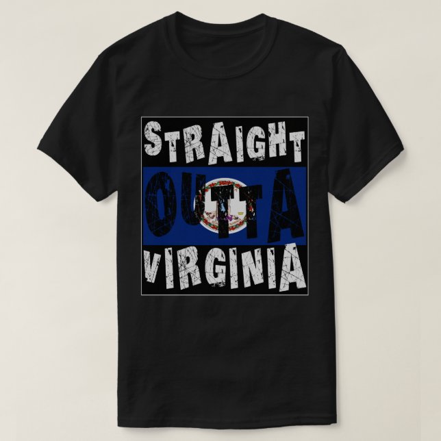 CUSTOM Straight Outta Virginia Meme Tee (Design Front)