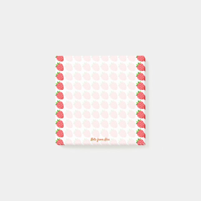 Custom Strawberries Post-it Notes (Front)