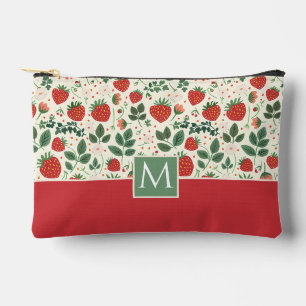 Custom Strawberry Design Accessory Pouch