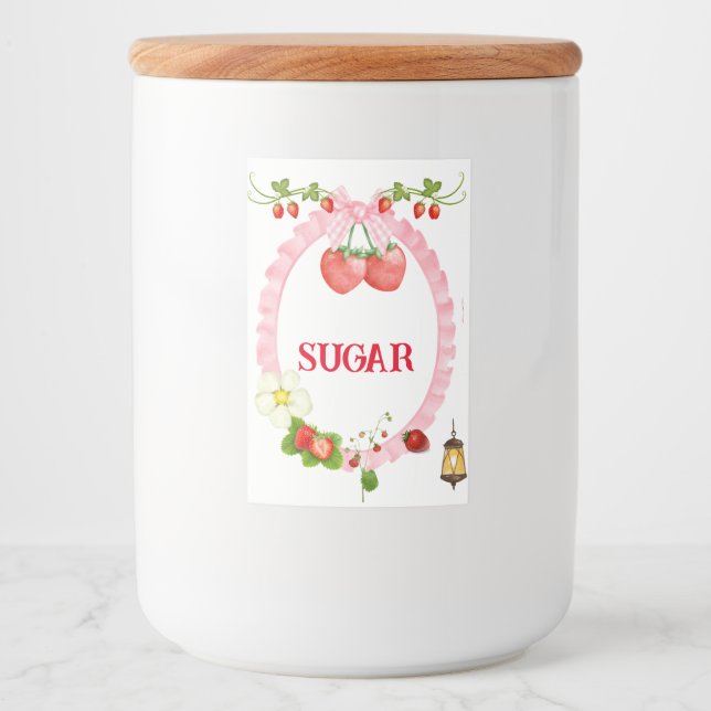 Custom Strawberry  Food Label (Front)