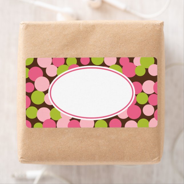Custom Strawberry Lime Dots Labels (Insitu)