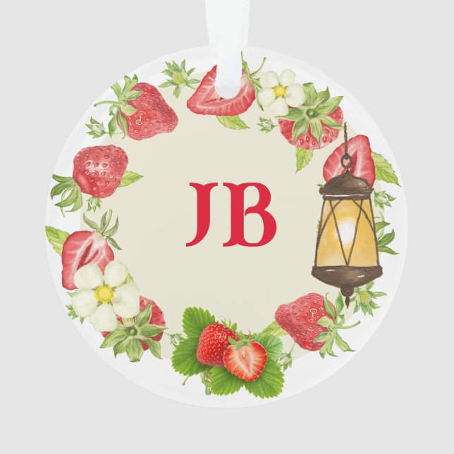 Custom Strawberry  Ornament (Back)