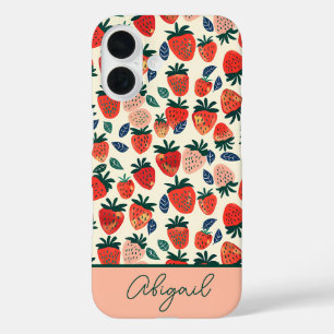 Custom Strawberry Pattern Summer Phone Case