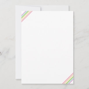 Custom Stripe Rainbow Colours Elegant Modern Blank Card