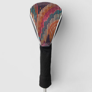 Custom Striped Fantasy Driver Golf Head Cover