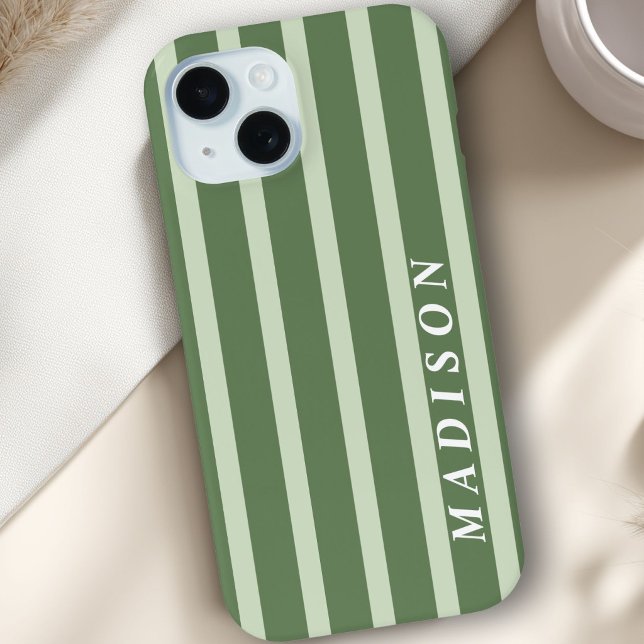 Custom Stripes Green Case-Mate iPhone Case (Custom Stripes Green Case-Mate iPhone Case)