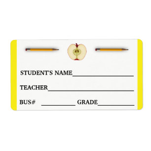 Custom Student ID and Bus Number Sticker