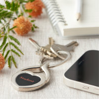 Custom Student text Twisted Heart Metal Keychain