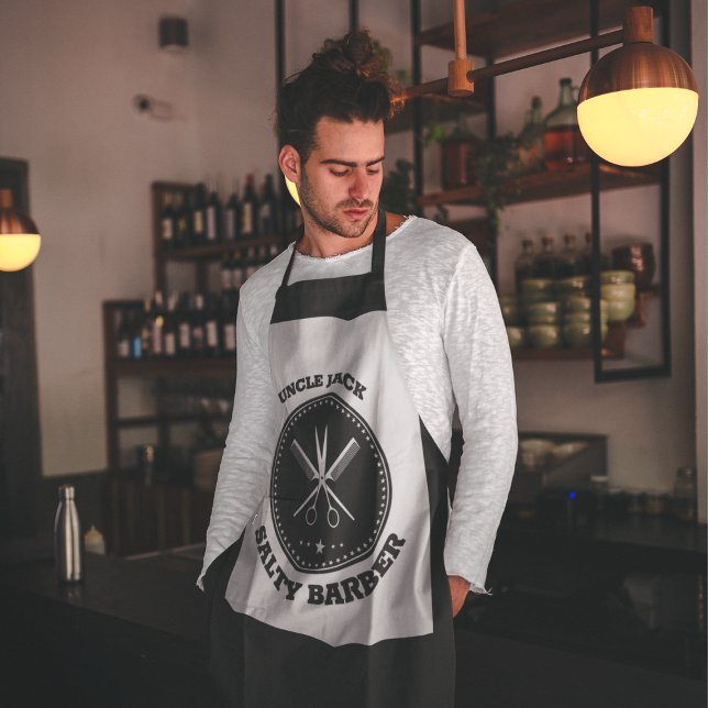Custom Stylish Barber Shop  Apron (Creator Uploaded)