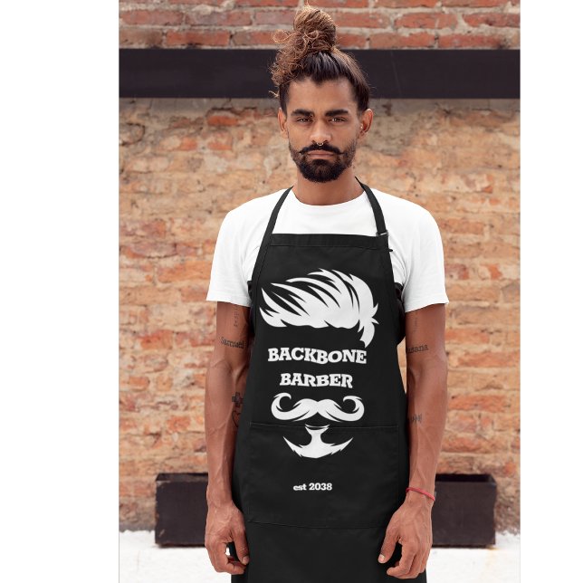 Custom Stylish Barber Shop  Apron (Creator Uploaded)