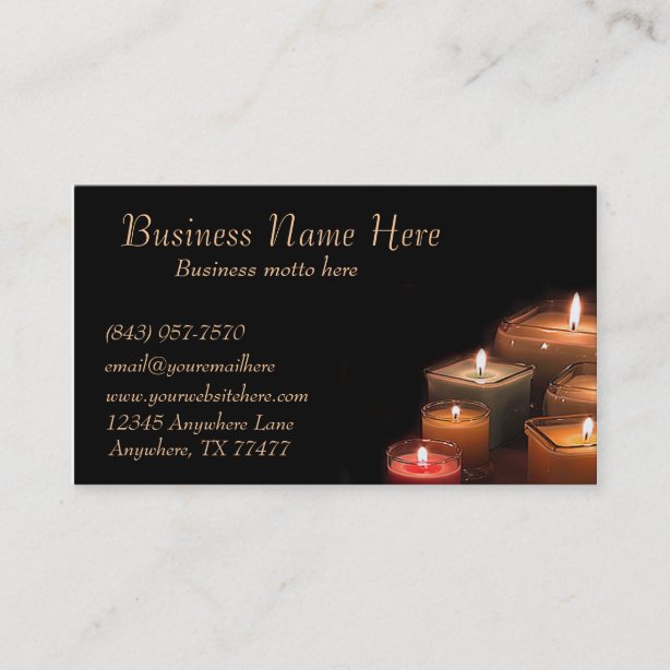 Candles Business Cards Zazzle UK