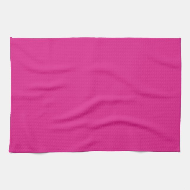 Custom Stylish Blank Template Pink Solid Colour Tea Towel (Horizontal)