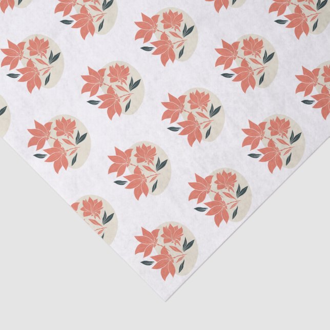 Custom Stylish Floral Gift  Tissue Paper (Detail)