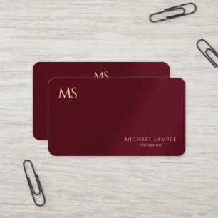 Custom Stylish Gold Text Monogram Luxurious Silk Business Card
