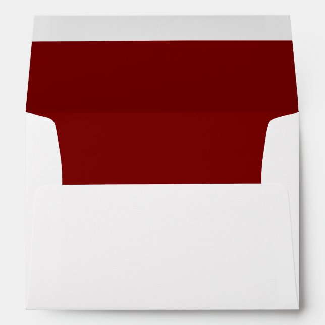 CUSTOM STYLISH MODERN MINIMAL SIMPLE WEDDING WHITE ENVELOPE (Back (Bottom))