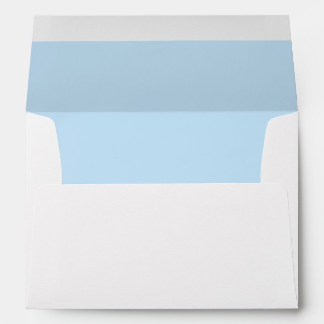 CUSTOM STYLISH MODERN MINIMAL SIMPLE WEDDING WHITE ENVELOPE (Back (Bottom))