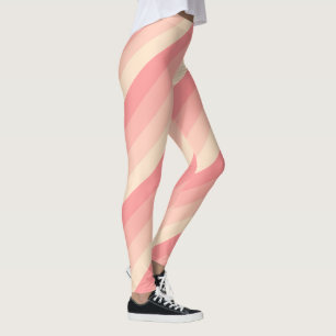 Custom Stylish Peach Colour Stripes Template Moder Leggings